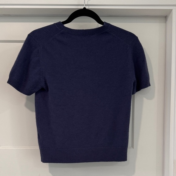 Vince Deep Blue Knit Top, wool/cashmere, S/M - Picture 4 of 5